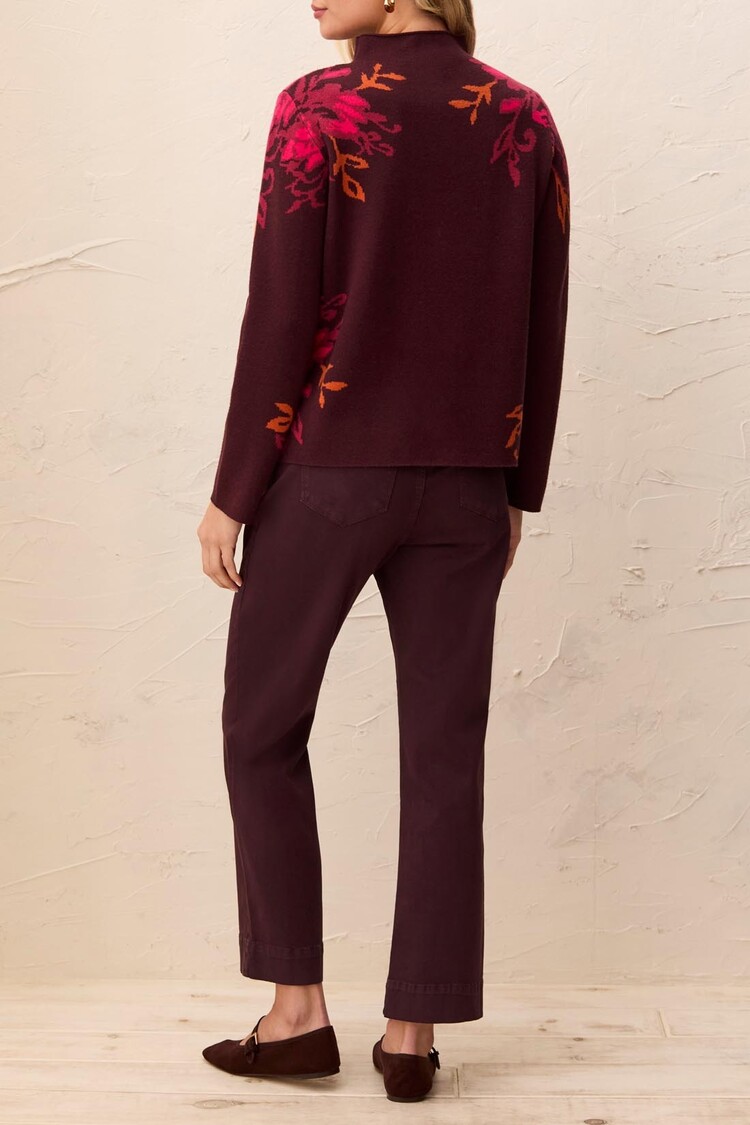 Tribal Tribal Long Sleeve Funnel Neck Sweater 3227O