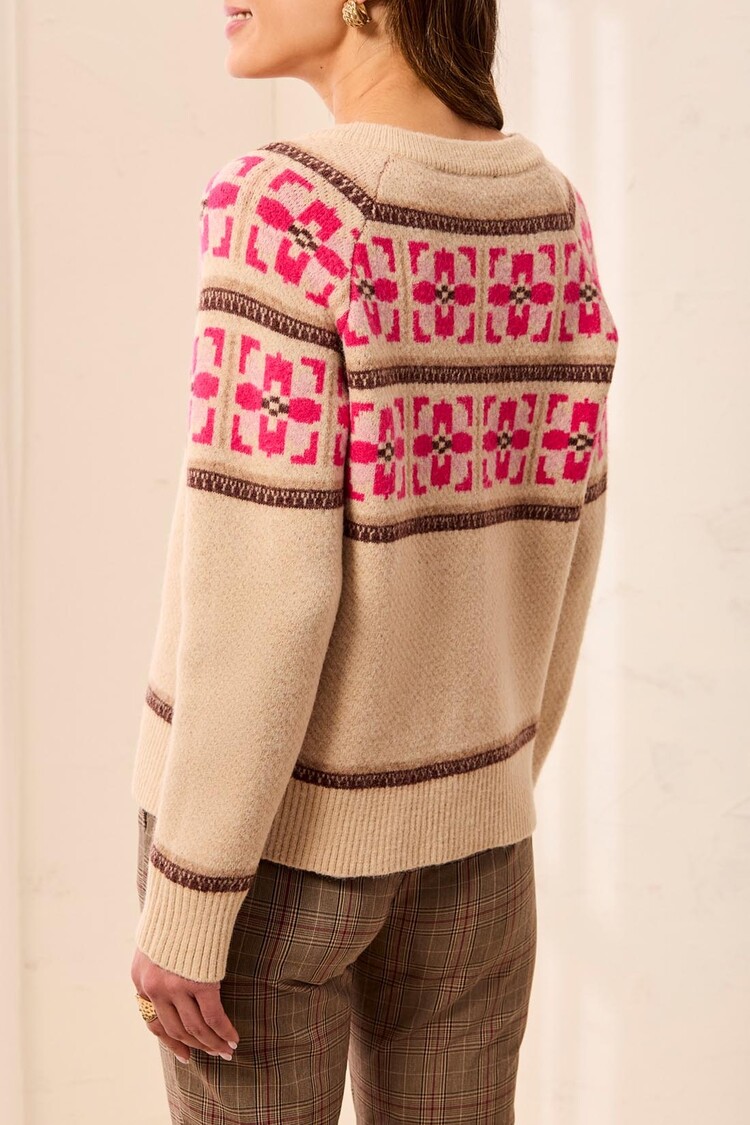 Tribal Tribal Long Sleeve Button Front Sweater Cardigan 2312O