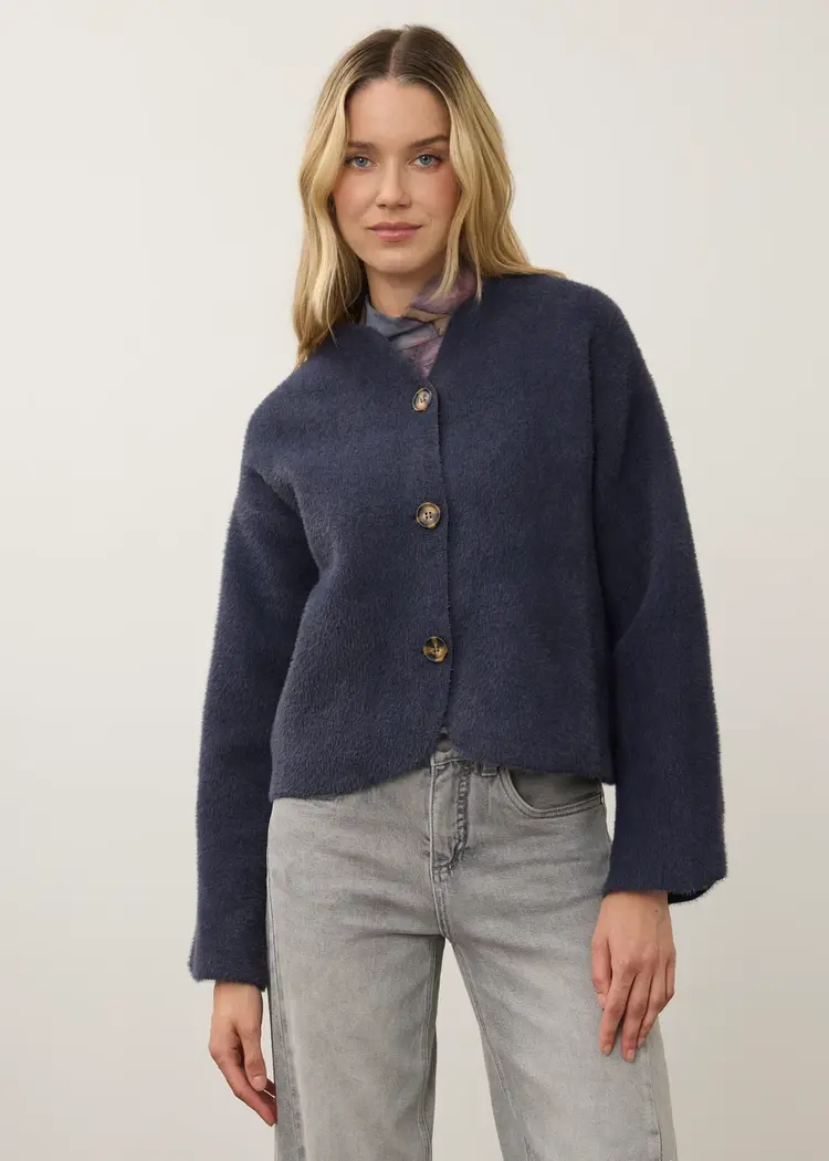 French Dressing Jeans FDJ Collarless Knit Jacket 10047431