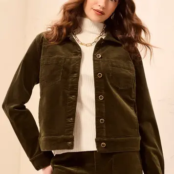 Tribal Tribal Long Sleeve Button Front Corduroy Jacket 3166O