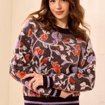 Tribal Tribal Long Sleeve Crew Neck Sweater 3151O