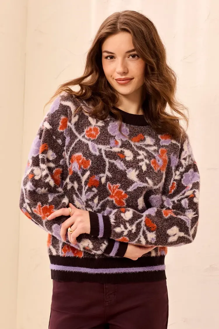 Tribal Tribal Long Sleeve Crew Neck Sweater 3151O