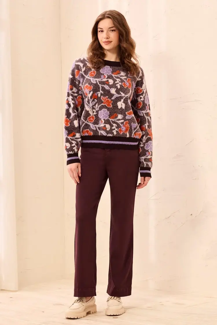 Tribal Tribal Long Sleeve Crew Neck Sweater 3151O