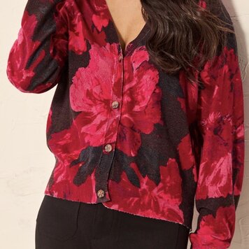Tribal Tribal Long Sleeve Sweater Cardigan 3128O