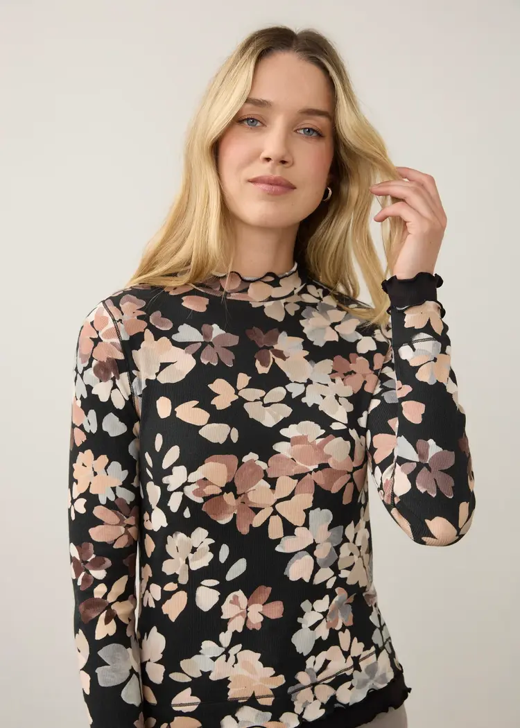 French Dressing Jeans FDJ Mock Neck Top 3547161