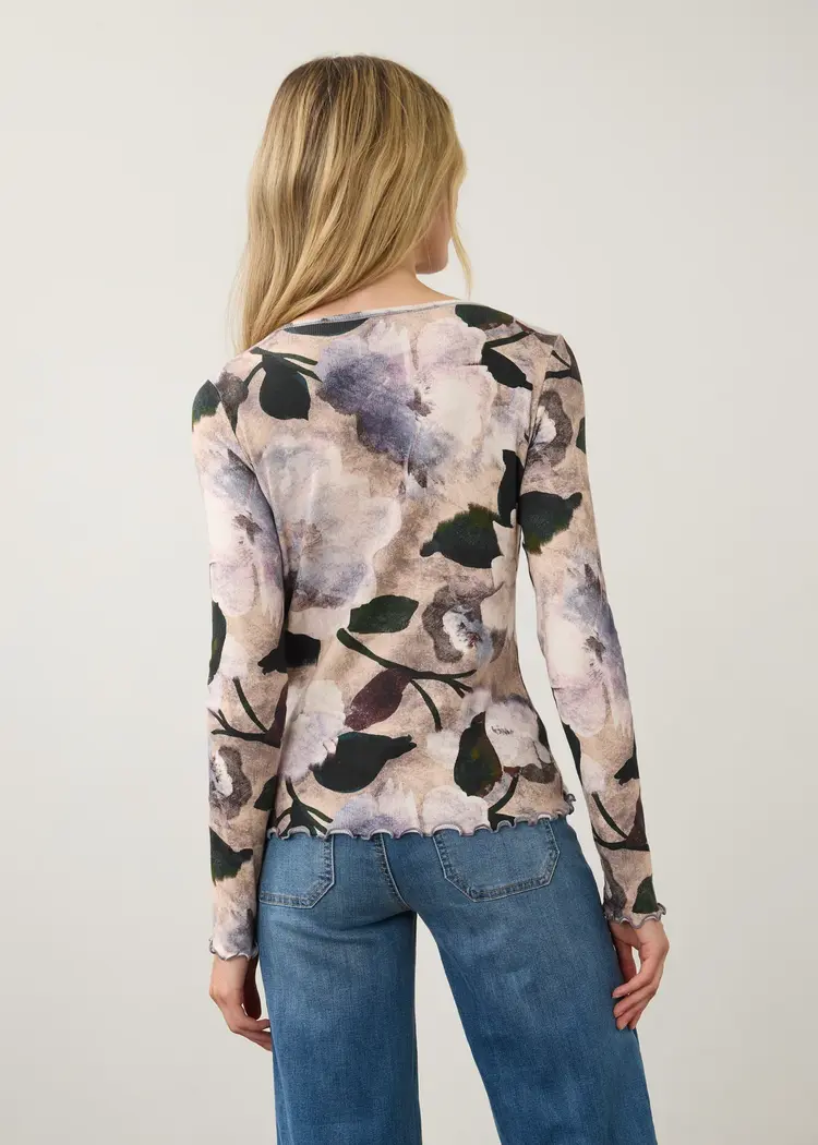 French Dressing Jeans FDJ Long Sleeve V Neck Top 3077161