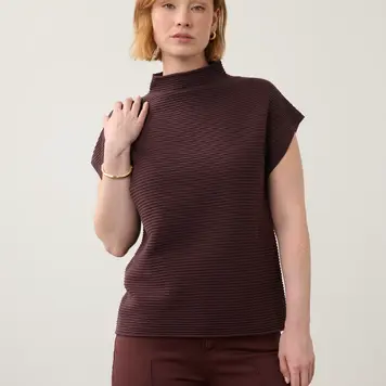 French Dressing Jeans FDJ Ottoman Cap Sleeve Sweater 1012203