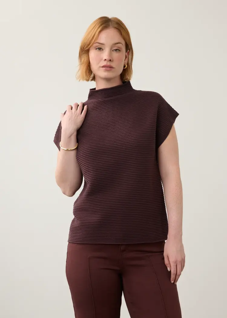 French Dressing Jeans FDJ Ottoman Cap Sleeve Sweater 1012203