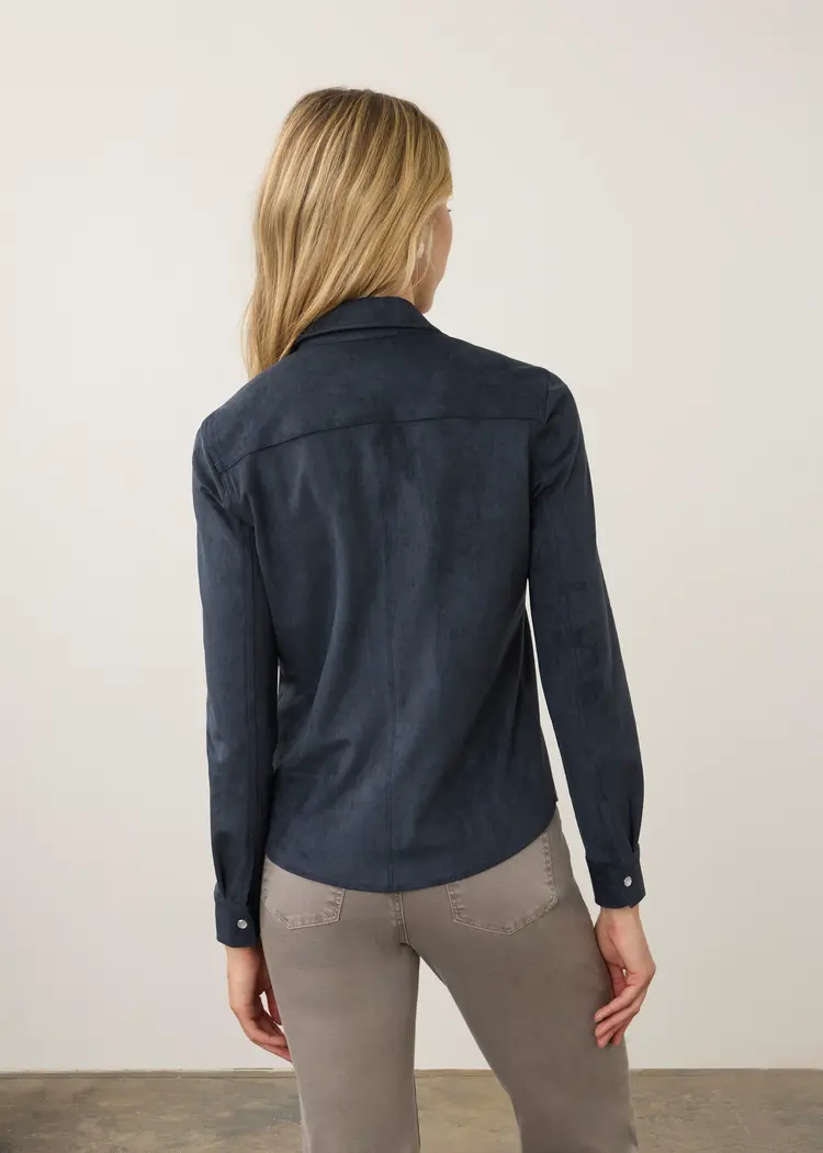 French Dressing Jeans FDJ Long Sleeve Suede Shirt 7476196