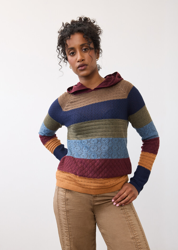 French Dressing Jeans FDJ Hooded Stripe Sweater 1274246