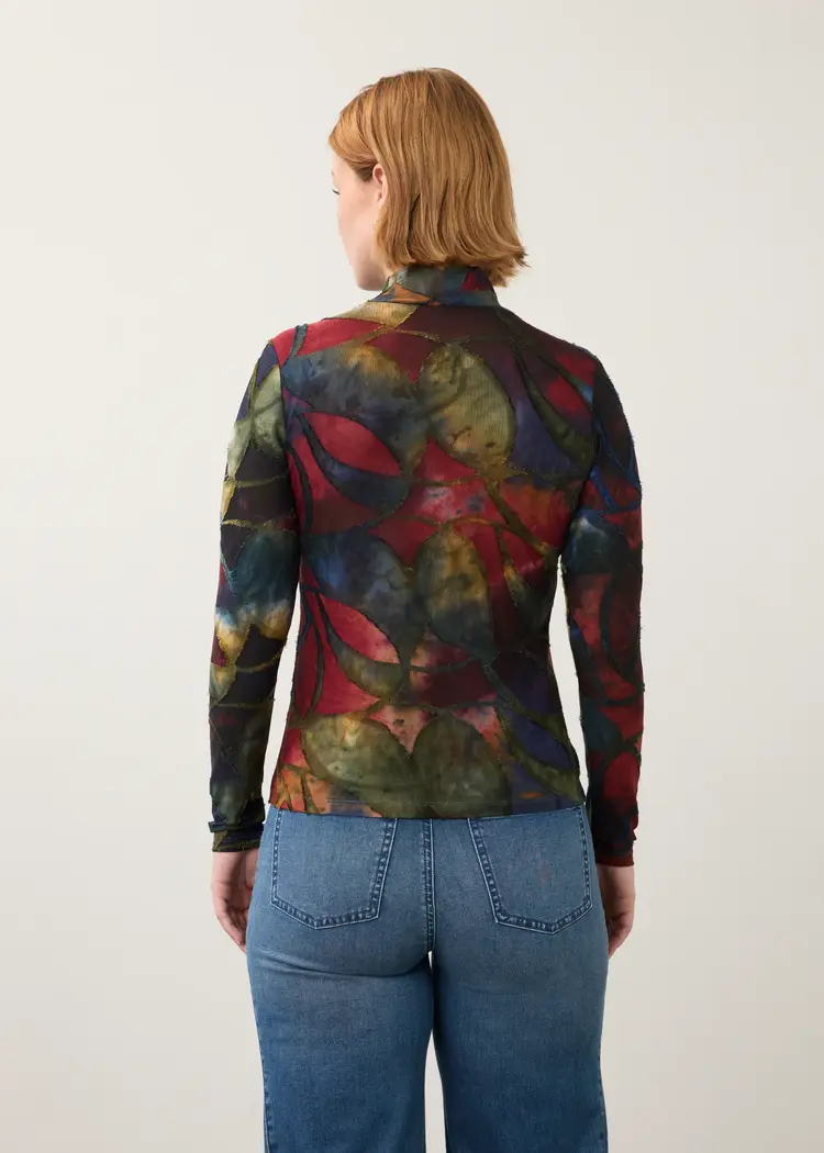 French Dressing Jeans FDJ Long Sleeve Mock Neck Top 3642126