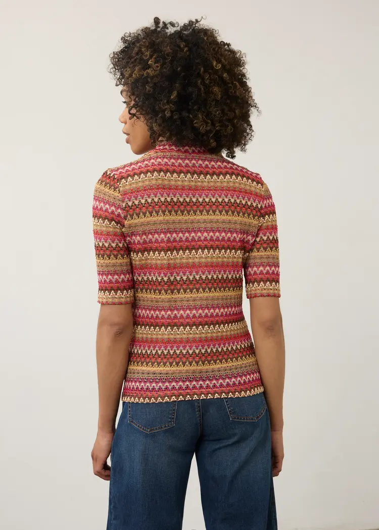 French Dressing Jeans FDJ Elbow Sleeve Mock Neck Top 3521192