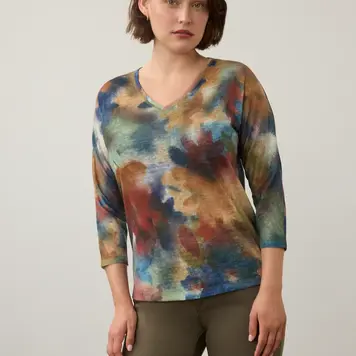 French Dressing Jeans FDJ Drop Shoulder V Neck Top 3556451