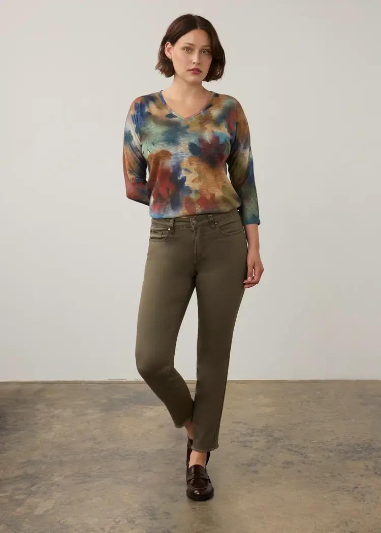 French Dressing Jeans FDJ Drop Shoulder V Neck Top 3556451