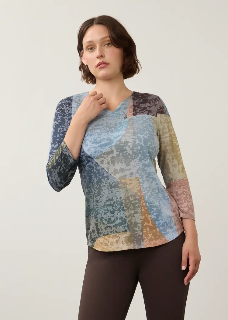 French Dressing Jeans FDJ Notch Neck Top Warner 3795844