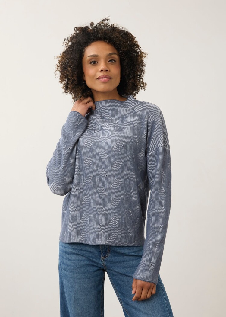 French Dressing Jeans FDJ Long Sleeve Funnel Neck Sweater 1048314