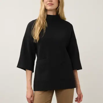 French Dressing Jeans FDJ Mock Neck Light Weight Sleeve Sweater 1189223
