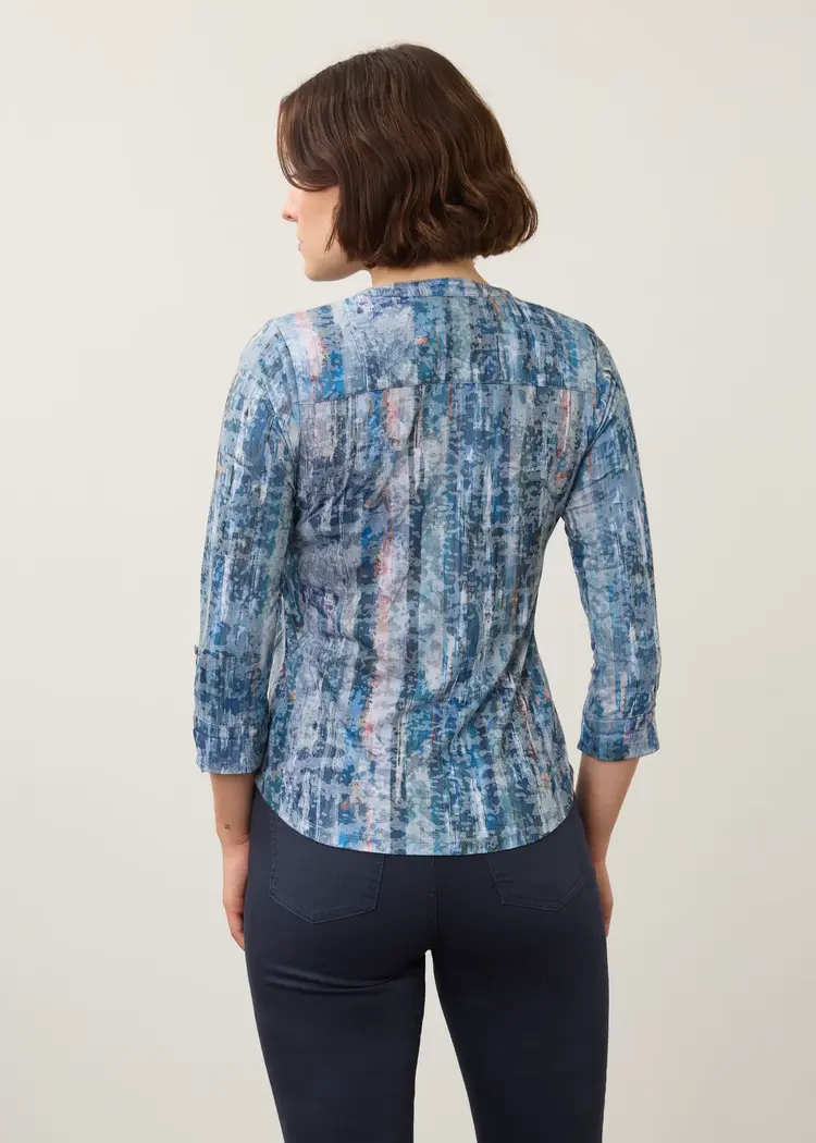 French Dressing Jeans FDJ Henley Top Gravity Indigo 3387844