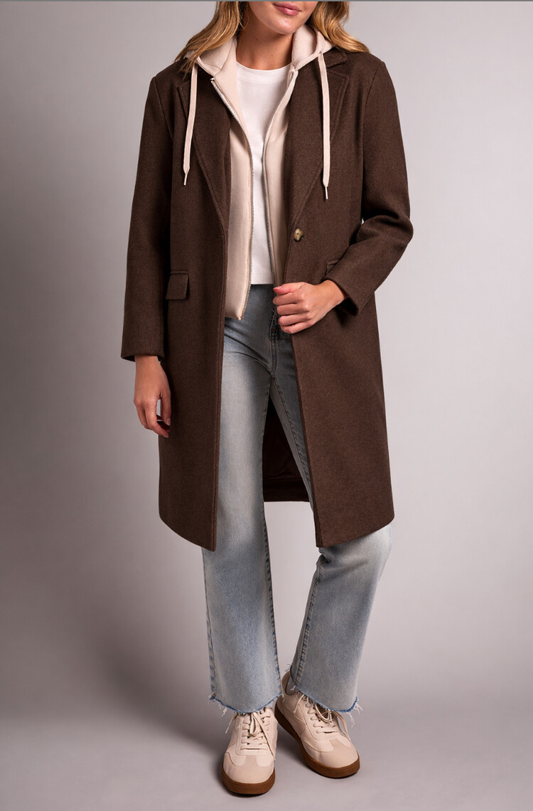 Tribal Tribal Coat With Fooler Hoodie 5942O
