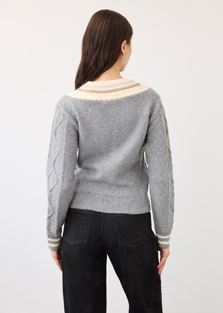 French Dressing Jeans FDJ Sparkle V-Neck Sweater 1091876