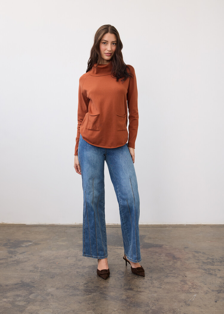 French Dressing Jeans FDJ Cowl Neck Sweater 1492212