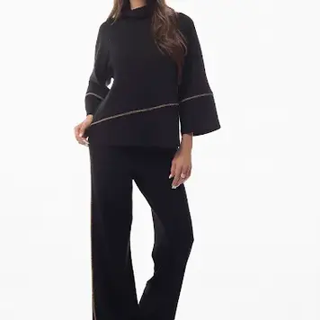 Pure Essence Pure Essence Mock Neck Top 625-8099