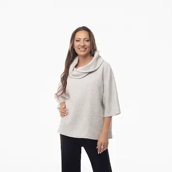 Pure Essence Pure Essence Mock Neck Top 686-8008