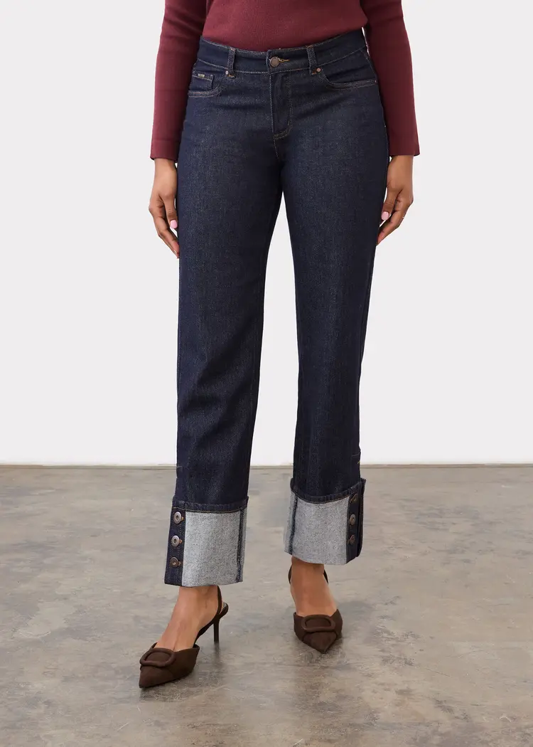 French Dressing Jeans FDJ Christina Cuffed Straight Ankle 5431120