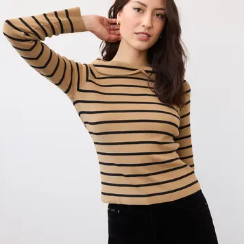 French Dressing Jeans FDJ Long Sleeve Off The Shoulder Sweater 1983764