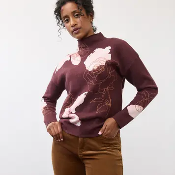 French Dressing Jeans FDJ Mock Neck Loose Fit Sweater 11109147
