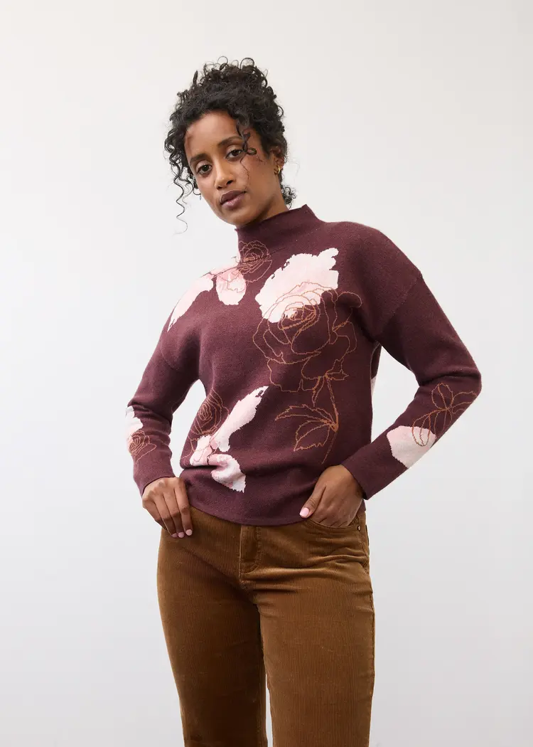 French Dressing Jeans FDJ Mock Neck Loose Fit Sweater 11109147