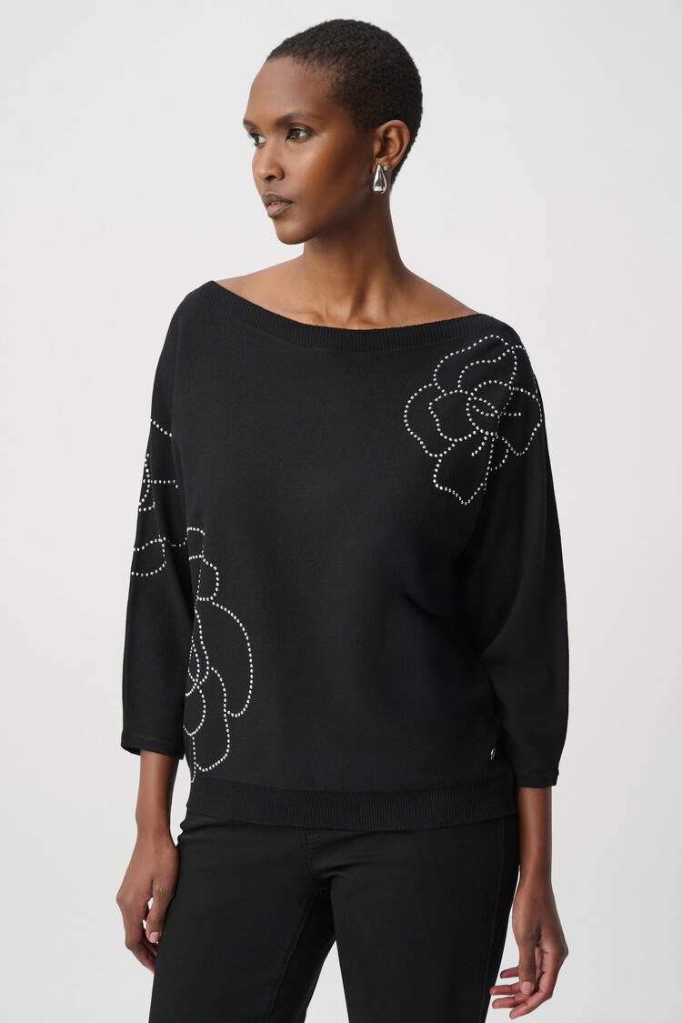 Joseph Ribkoff Joseph Ribkoff Pullover With Flower Applique 264957