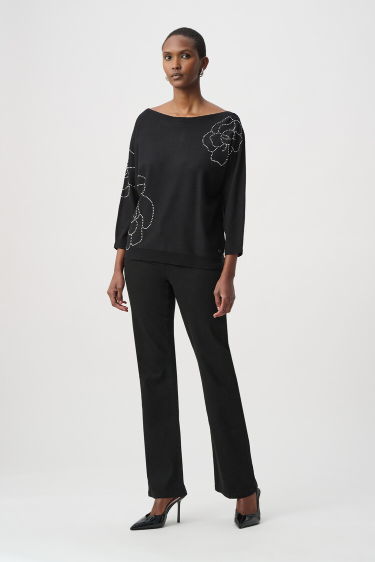 Joseph Ribkoff Joseph Ribkoff Pullover With Flower Applique 264957