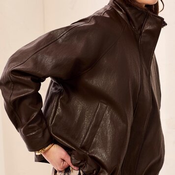 Tribal Tribal Relaxed Mock Neck Jacket With Adjustable Hem 6272O