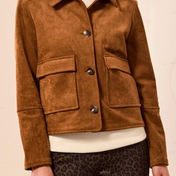 Tribal Tribal Long Sleeve Button Front Jacket 3187O