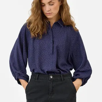 Brand Tex Copenhagen B  Long Sleeve Dotted Blouse 60042