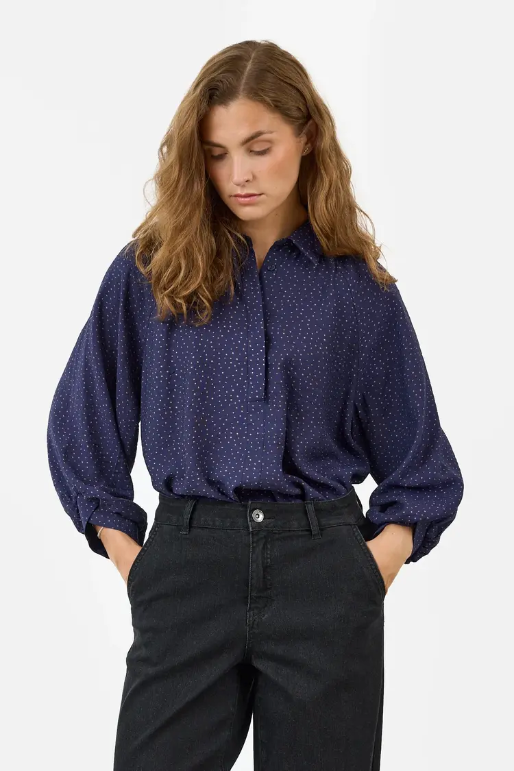 Brand Tex Copenhagen B  Long Sleeve Dotted Blouse 60042
