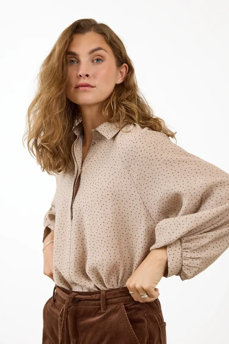 Brand Tex Copenhagen B  Long Sleeve Dotted Blouse 60042