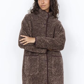 Soya Concept Soya Concept Long Button Up Sherpa Jacket Gertrud