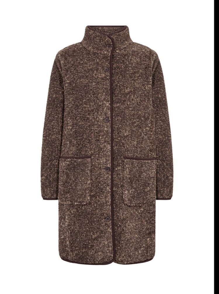 Soya Concept Soya Concept Long Button Up Sherpa Jacket Gertrud