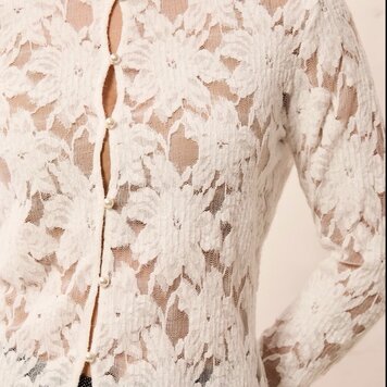 Tribal Tribal Button Front Fancy Lace Cardigan 6369O