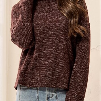 Tribal Tribal Long Sleeve Funnel Neck Top 3170O
