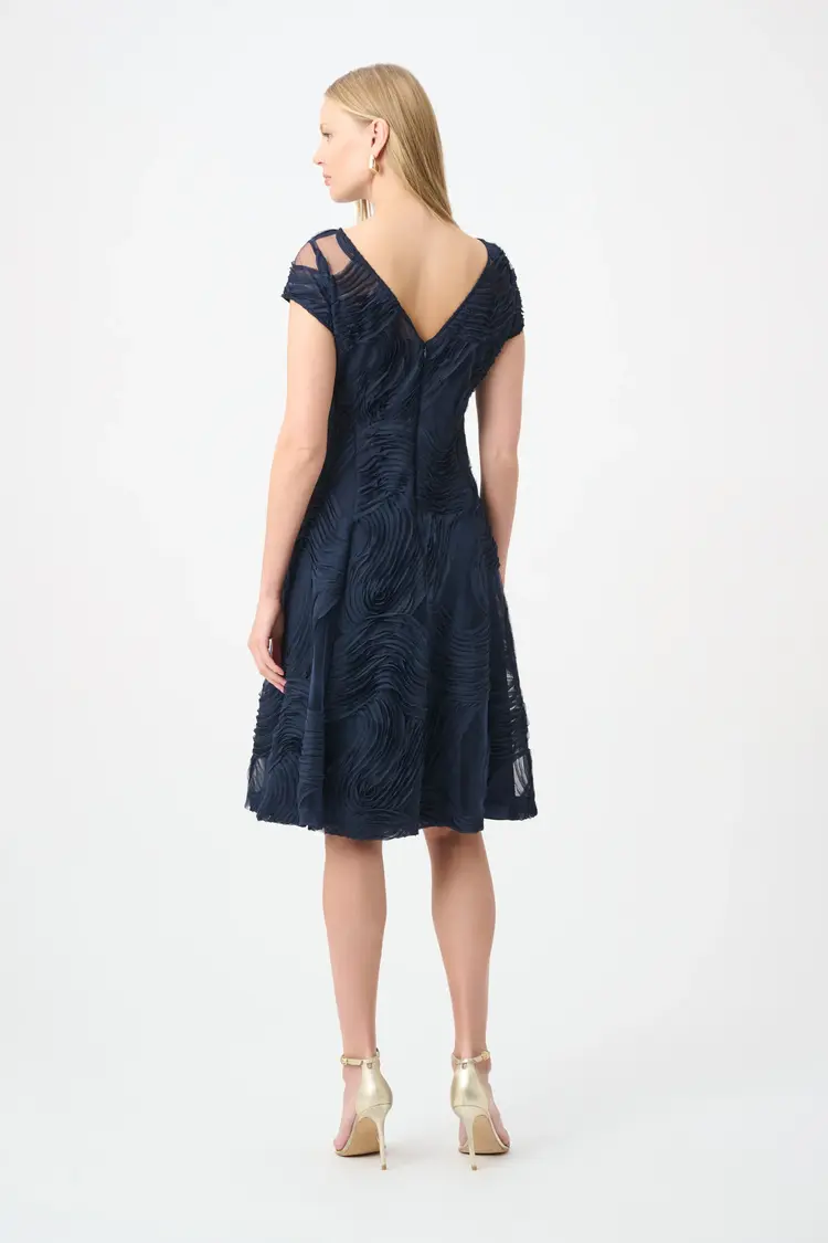 Joseph Ribkoff Joseph Ribkoff Embroideered Swirl Fit & Flare Dress 264720