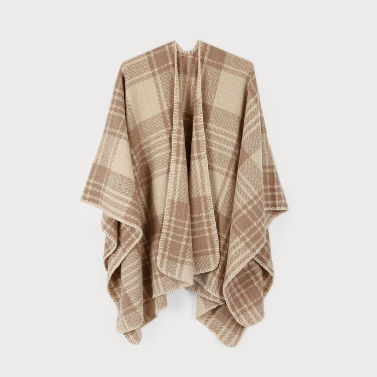 Caracol Caracol 2 Tone Checked Shawl 6143