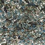Miyuki Quarter Tila Beads Matte Metallic Patina Iris
