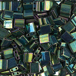 Miyuki Tila Beads 5mm Metallic Green Iris