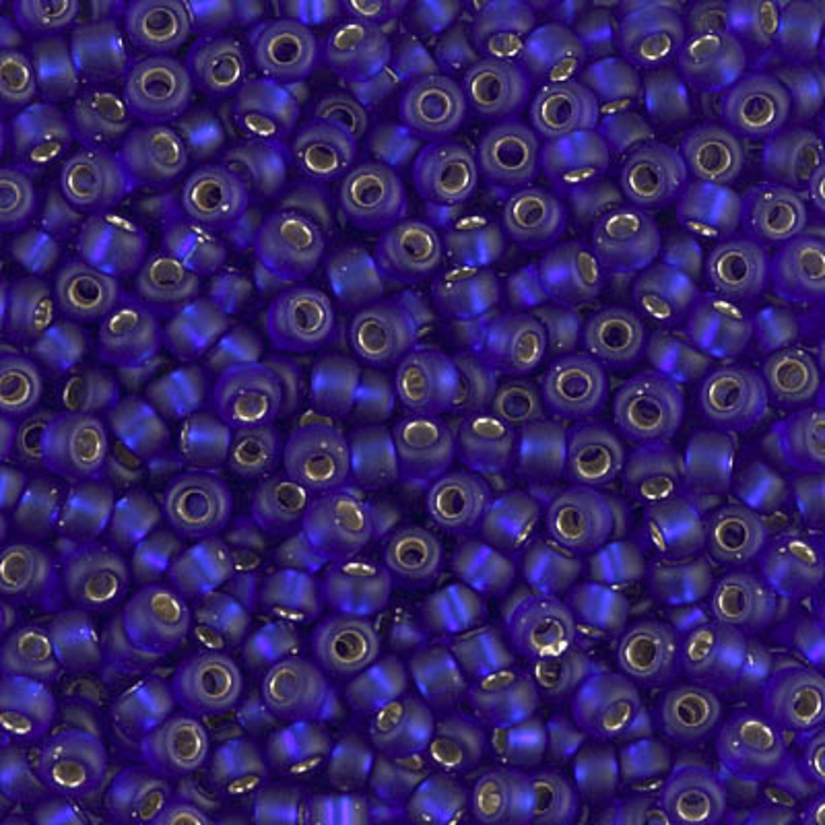 Miyuki Miyuki 8/0 Matte Silver-lined Cobalt Seed Beads - 22gm tube