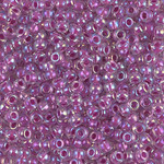 Miyuki Miyuki 8/0 Raspberry-lined Crystal AB Seed Beads - 22gm tube