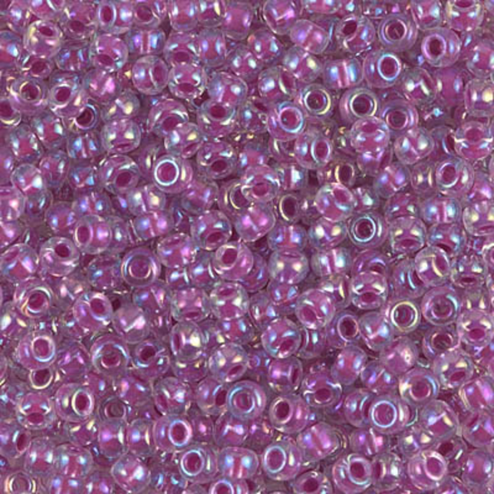 Miyuki Miyuki 8/0 Raspberry-lined Crystal AB Seed Beads - 22gm tube