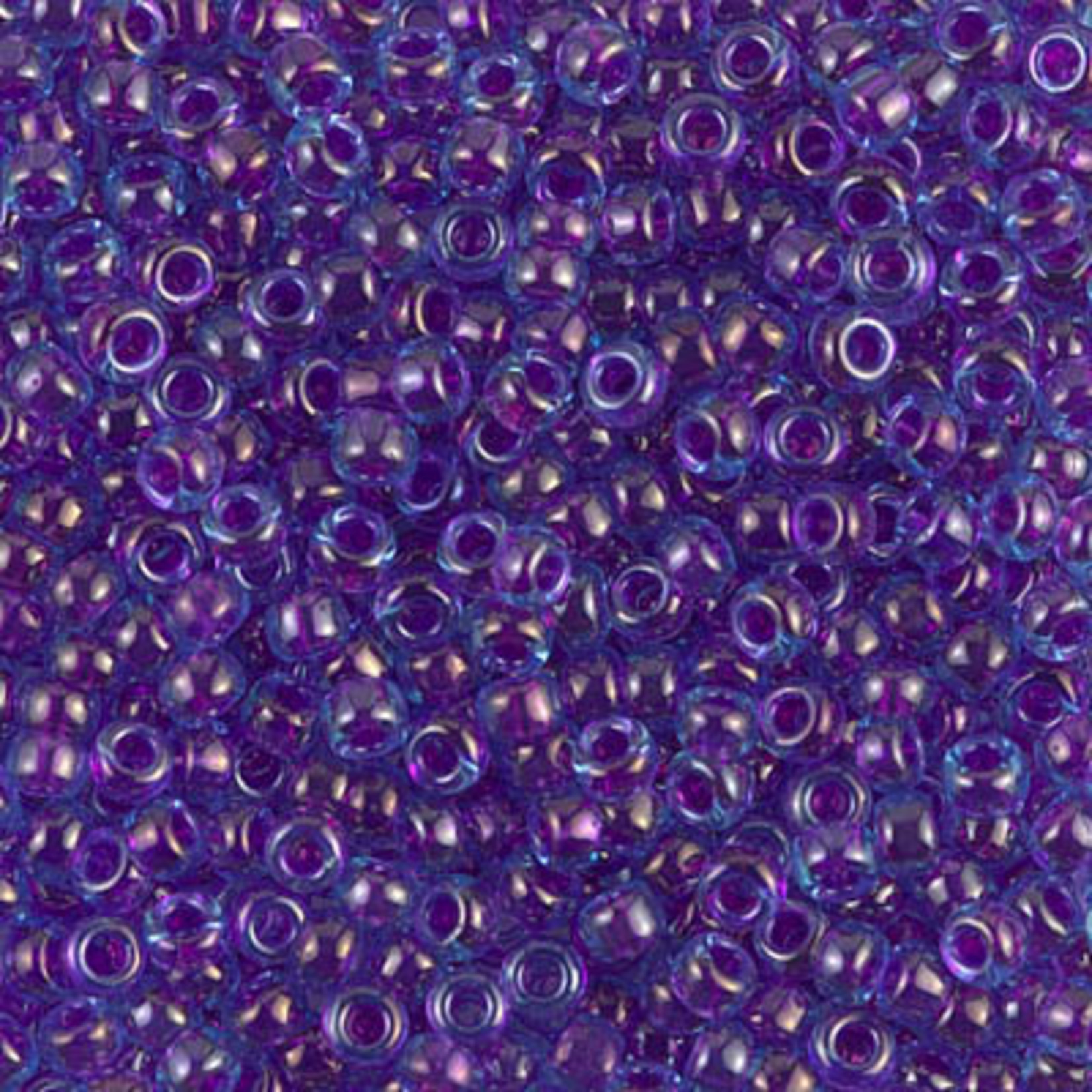 Miyuki Miyuki 8/0 Fuchsia-lined Aqua AB Seed Beads  - 22gm tube